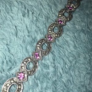 Hematite and Purple bracelet